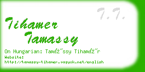 tihamer tamassy business card